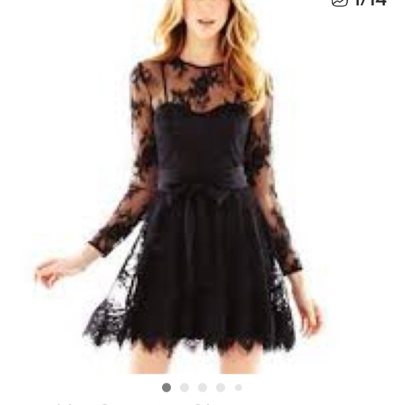 Pearl by Georgina Chapman Dresses & Skirts - Pearl Georgina Chapman By Marchesa Elegant Black Lace Dress Sz 6 New